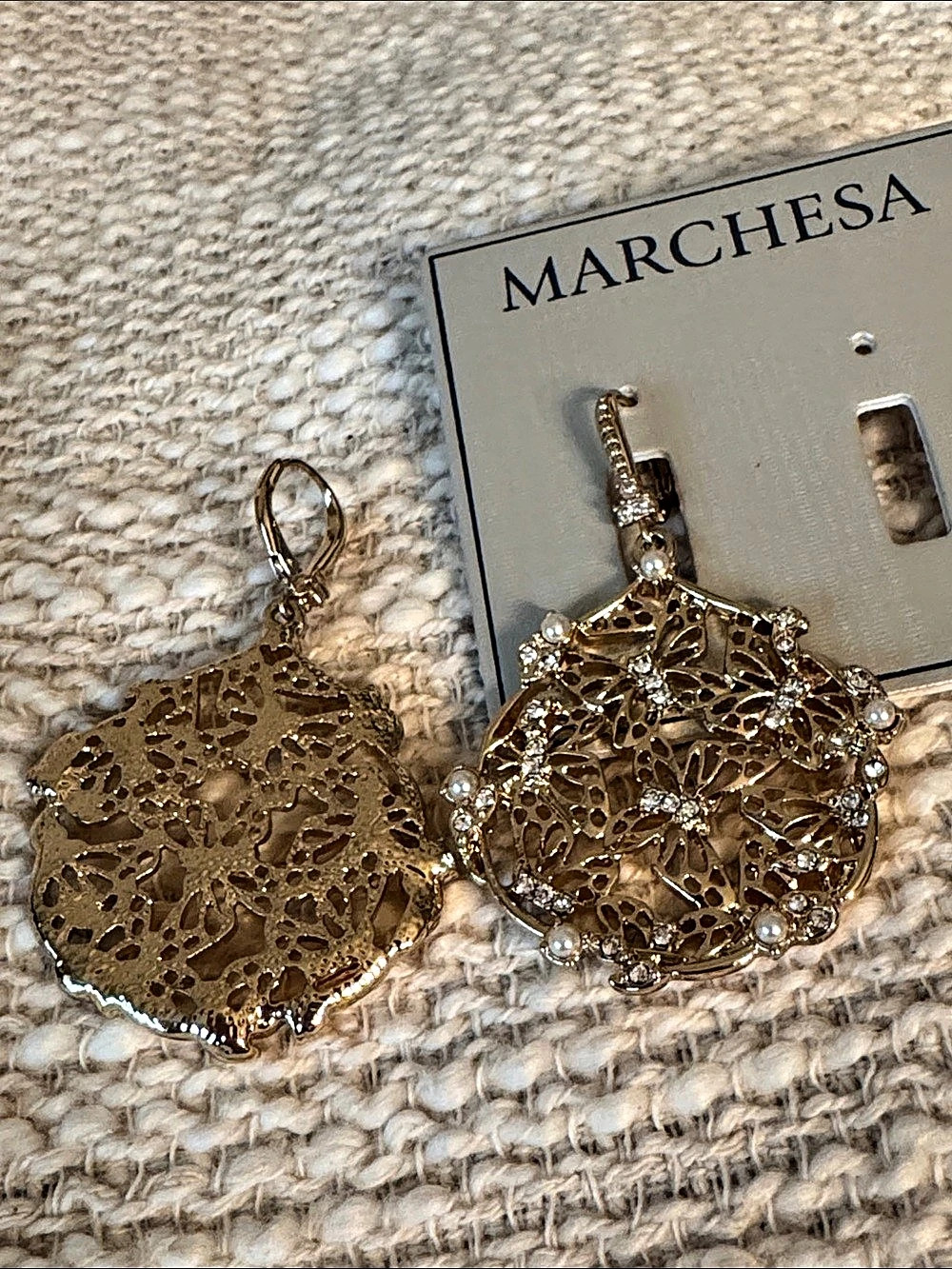 Marchesa Gold-Tone Drop Earrings Like New
